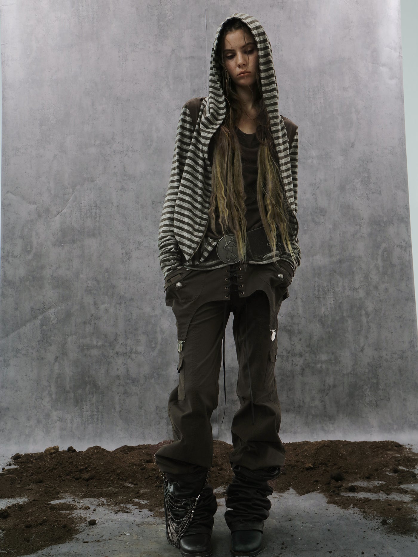 Pocket Layered Skirt Pants DOU0126