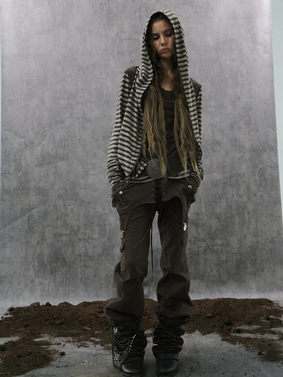 Pocket Layered Skirt Pants DOU0126