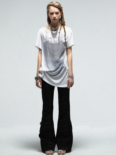Medium Length Punk T-shirt DOU0108