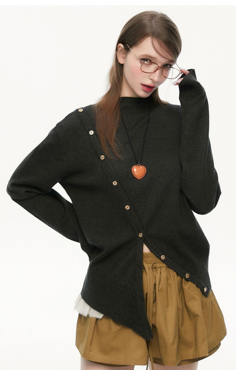 Patchwork Irregular Long-sleeved Sweater SPE0071