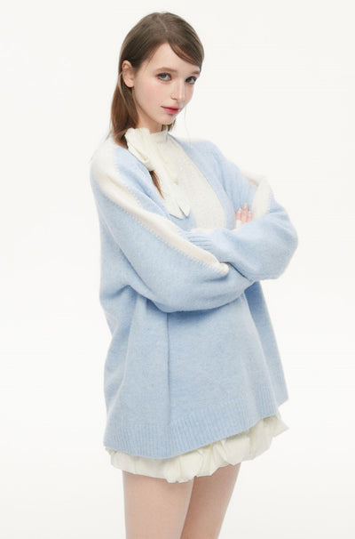 V-neck Loose Pullover Sweater SPE0082