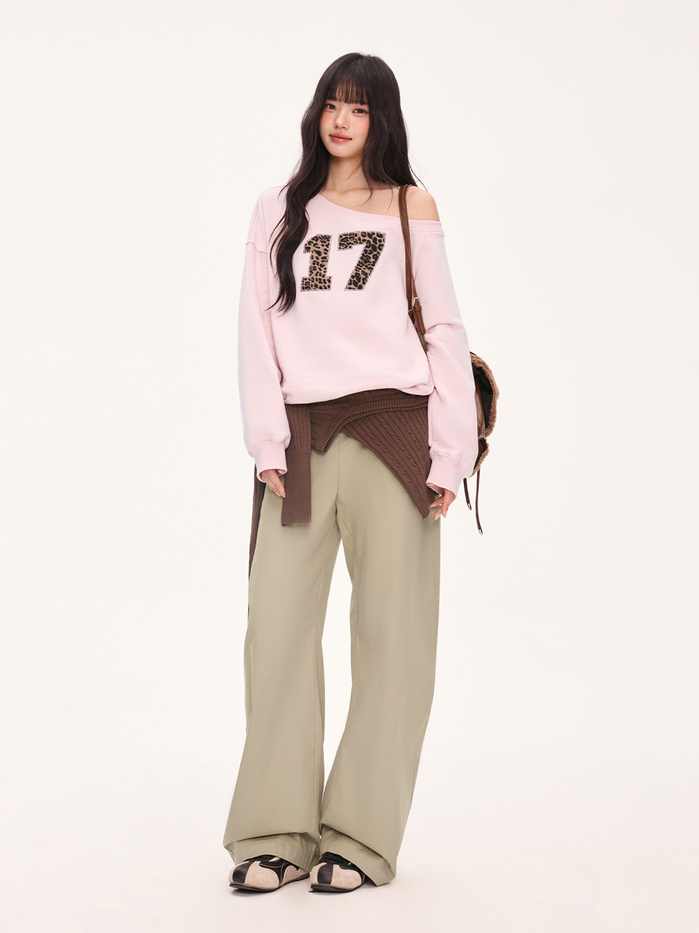 Leopard Print Digital Patchwork Sweatshirt WEE0065