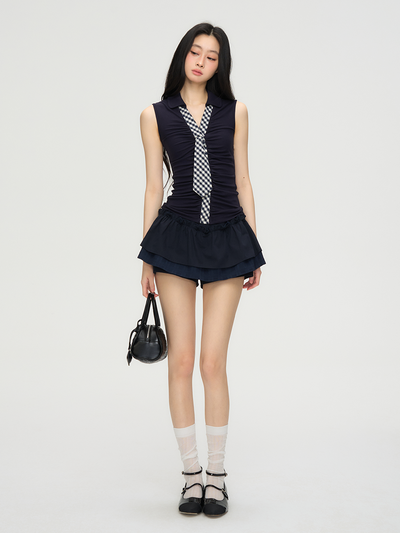 Double-layer Ruffled Skirt Pants PUN0060