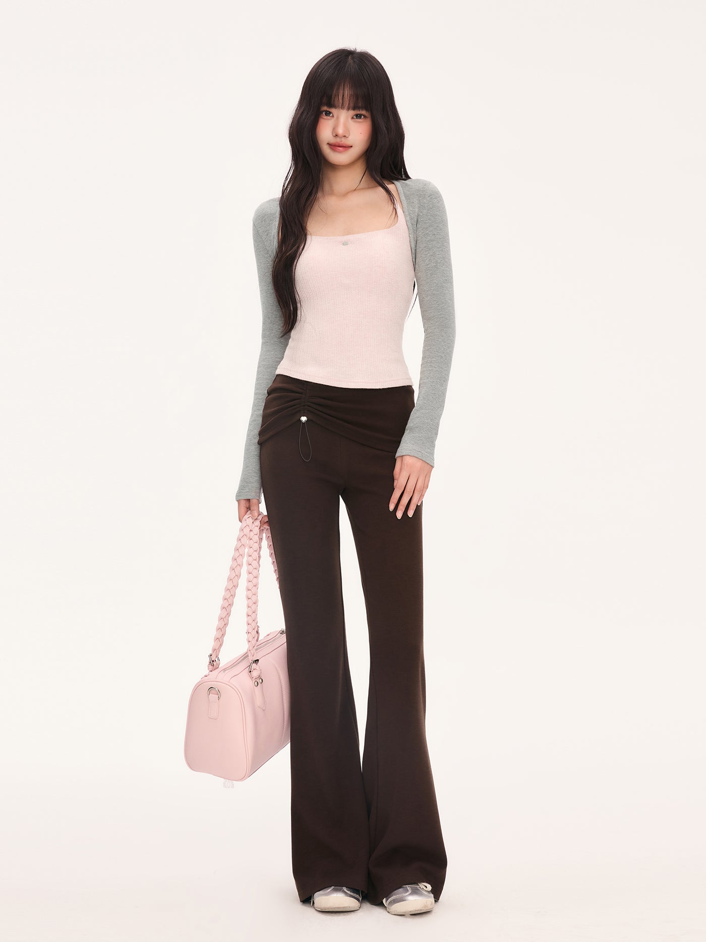 Two-piece Pink Camisole+Short Cardigan WEE0066