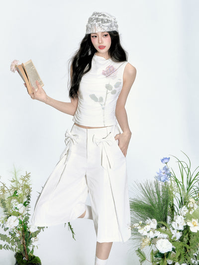 Bow Tie Cropped Pants FRA0371