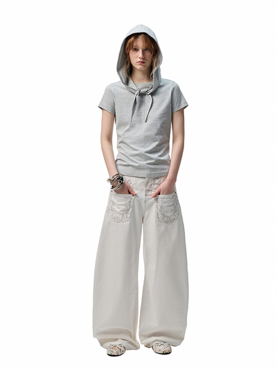Wide-leg Scimitar Jeans JIN0016
