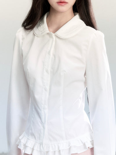 Retro-style Peter Pan Collar Blouse FRA0449