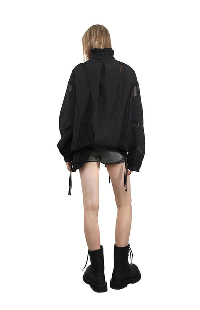 Black Stand Collar Jacket ANY0085