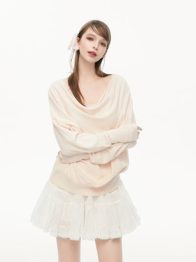 Lazy Collar Long-sleeved Sweater SPE0072