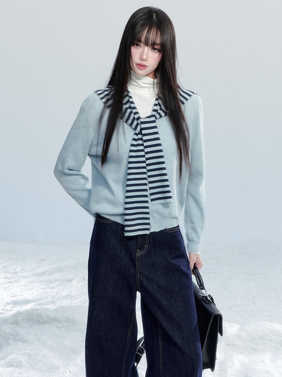 Striped Relaxed Sweater FRA0486