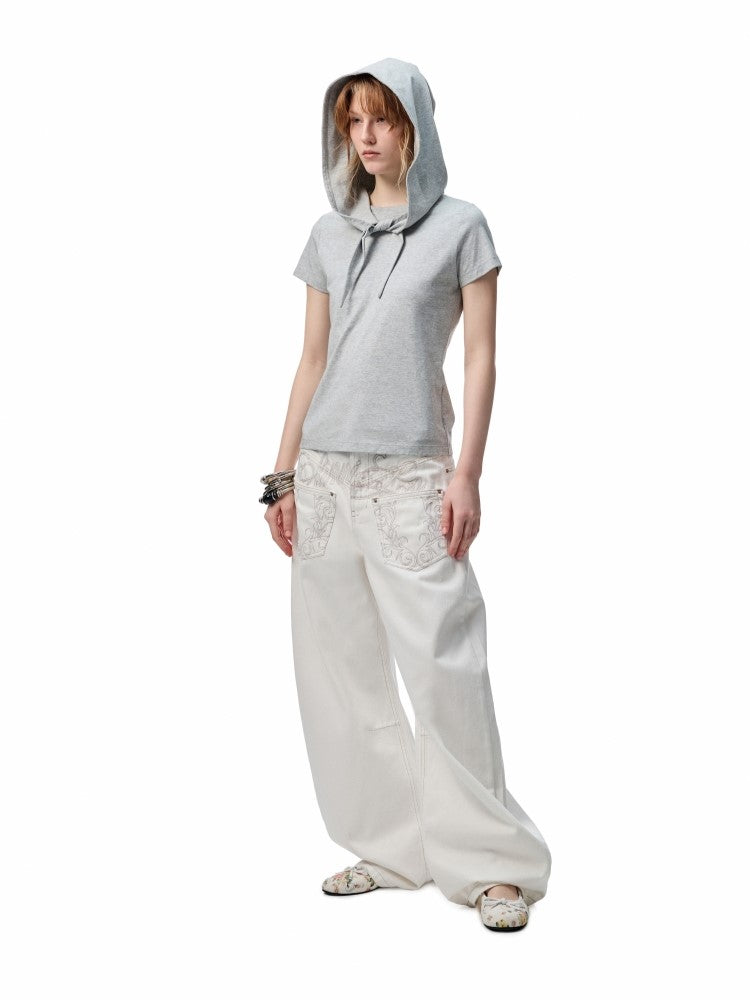 Distressed Washed Scimitar Jeans JIN0020
