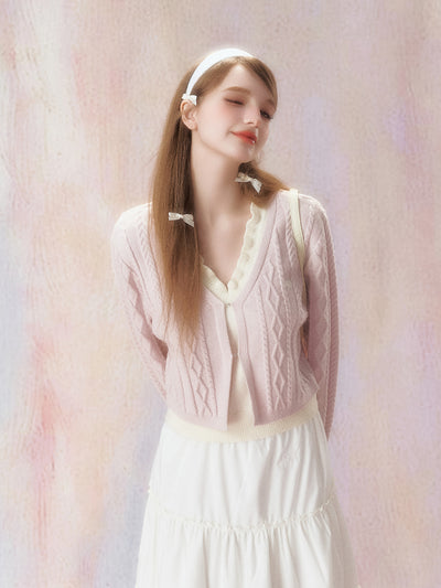 Fake Two-piece Cable Sweater SPE0029