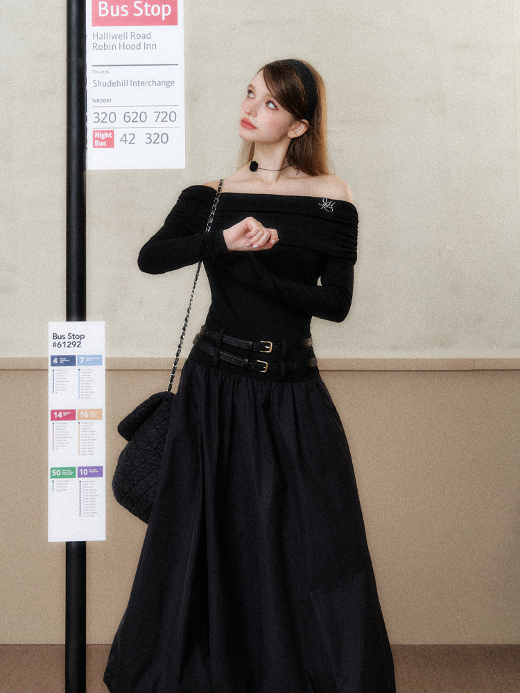 One-shoulder Long Sleeves Dress SPE0037