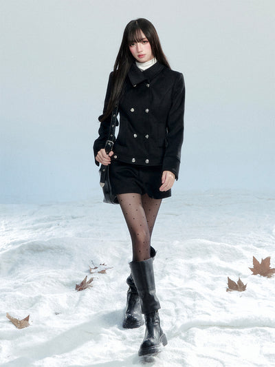 Retro-Style Slim Double-Faced Coat FRA0467