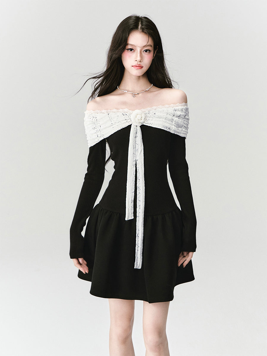 Lace One Shoulder Princess Dress FRA0413