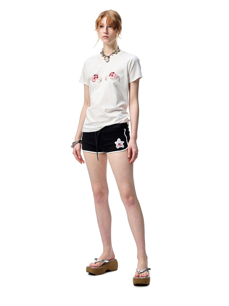 Print Loose Short-Sleeve T-Shirt JIN0003