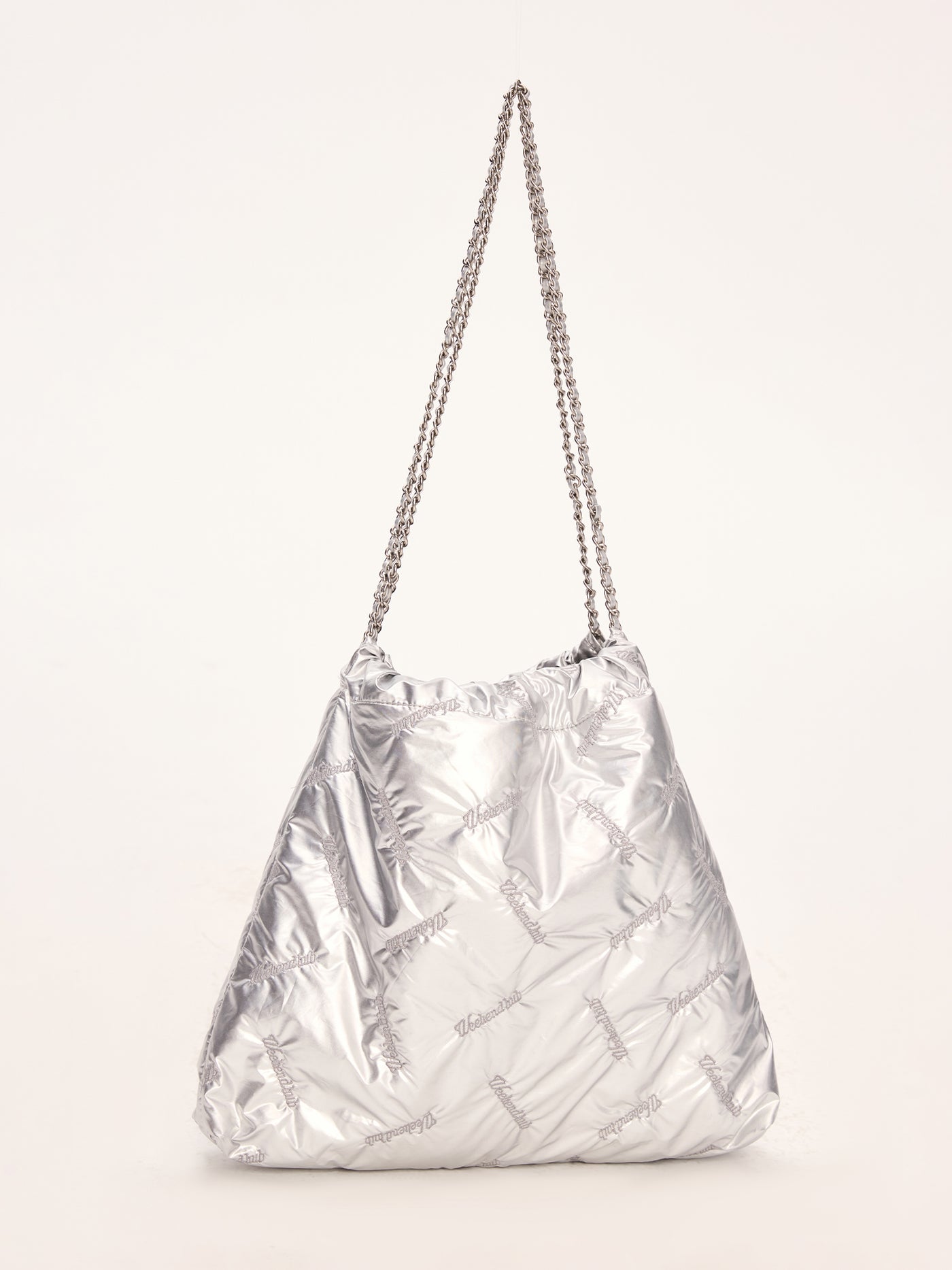 Letter Embroidered Diamond Quilted Chain Bag WEE0131