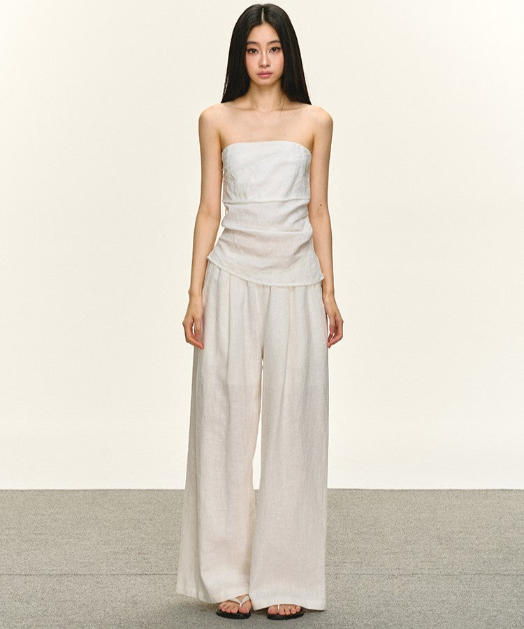 White Tube Top/Wrapped Pants ANA0067