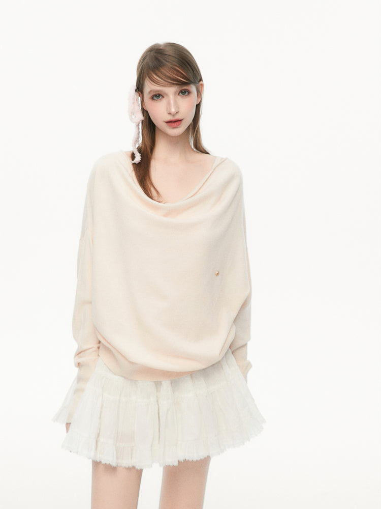Lazy Collar Long-sleeved Sweater SPE0072