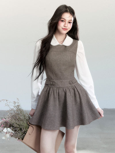 Doll Collar Shirt/Vest Dress FRA0446