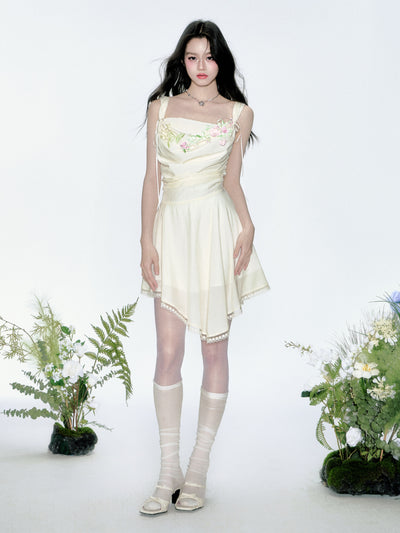 Embroidery Swing Collar Dress FRA0361