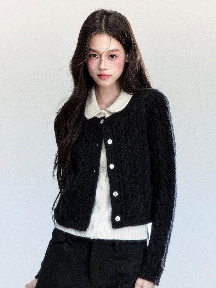 Velvet Two Color Sweater FRA0448