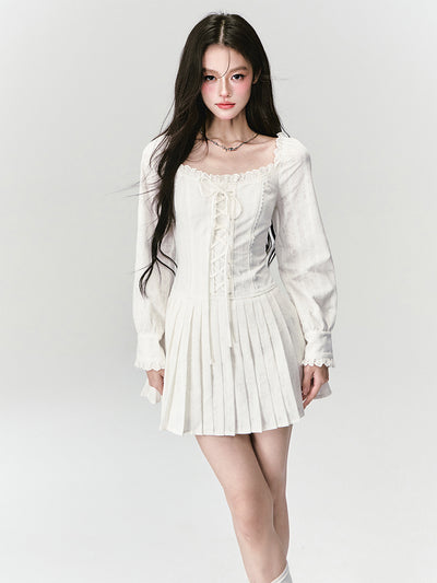 Puff Sleeve Lace Princess Dress FRA0428