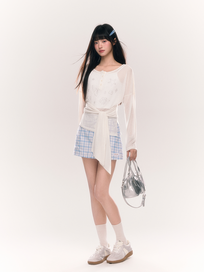 Diamond Print See-through Top NTO0207