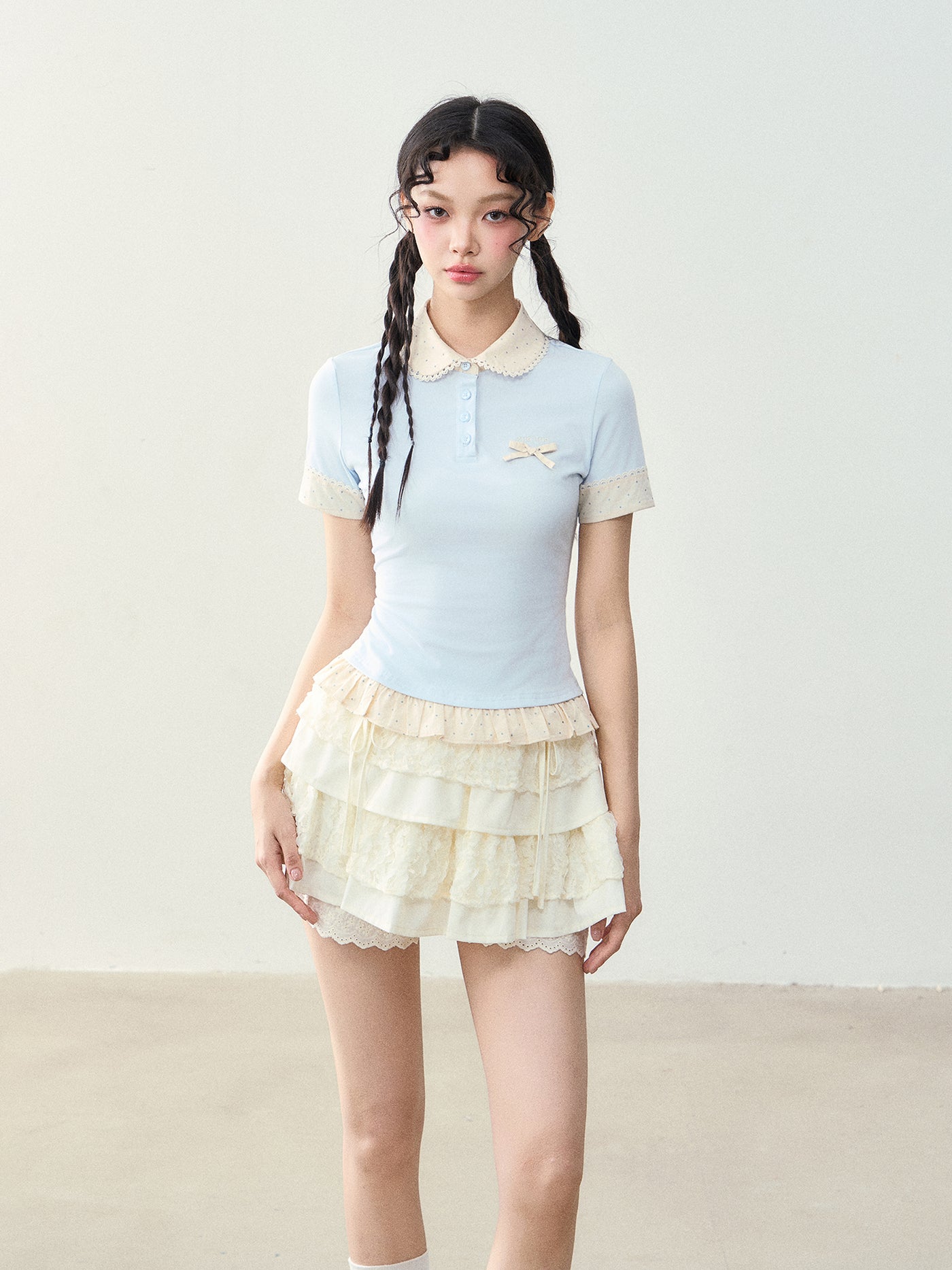 Fake Two-piece Splicing T-shirt NTO0227