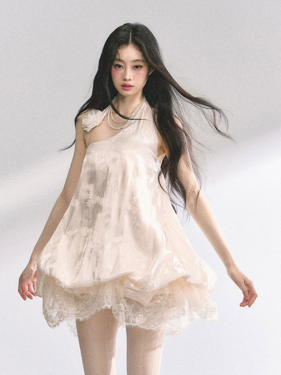 High-end Lace Floral Dress DIA0447