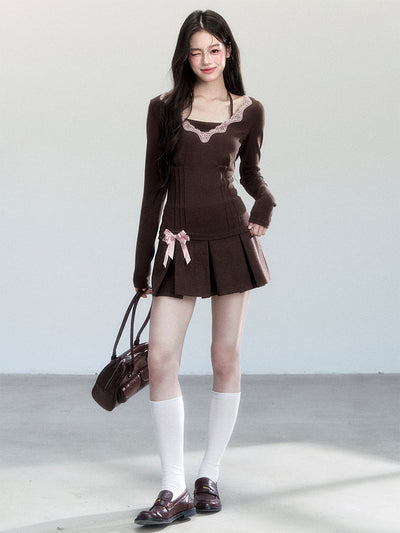 Lace Long-sleeved Base Top FRA0451