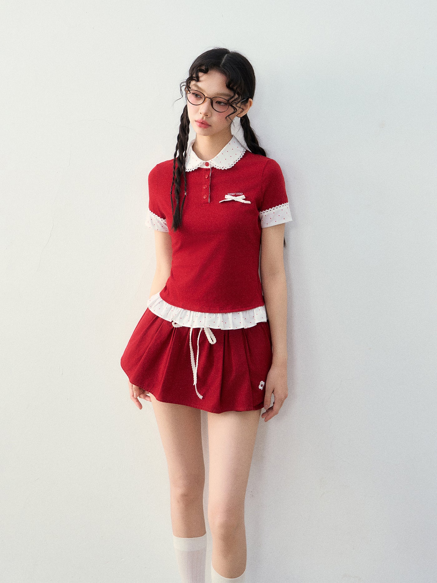 Pleated Bow-knot Skirt Pants NTO0226