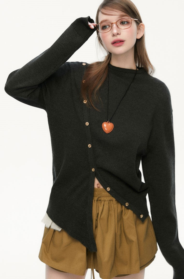 Patchwork Irregular Long-sleeved Sweater SPE0071