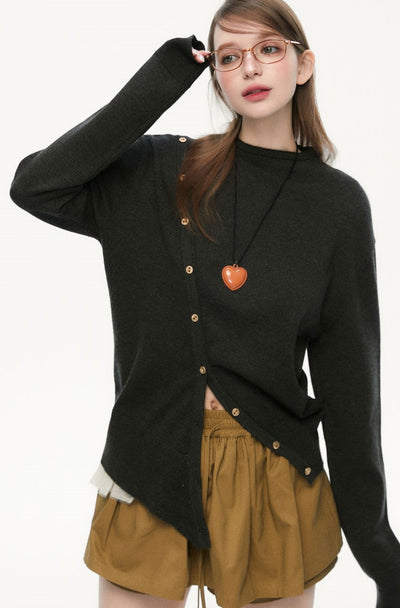 Patchwork Irregular Long-sleeved Sweater SPE0071