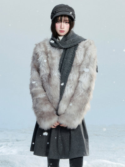 Fluffy Eco-friendly Fur Coat FRA0470