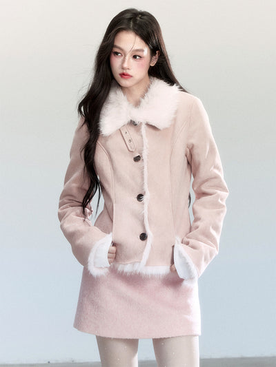 Suede Fur Plush Jacket FRA0447
