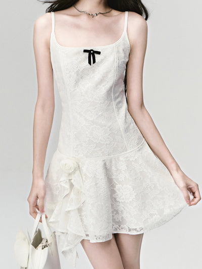 Lace Suspender Bow Dress FRA0427
