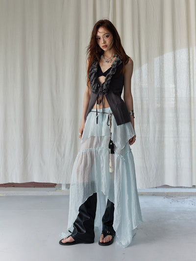 Bohemian Lace Vest Top/Skirt JNY0248