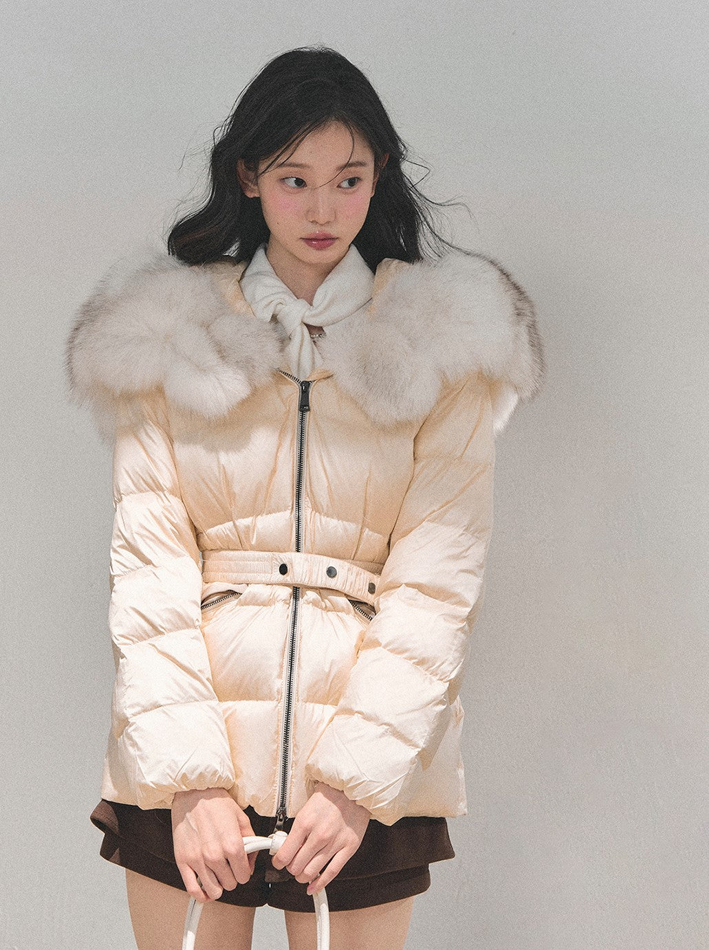 Fur Thickened Warm Down Jacket DIA0701