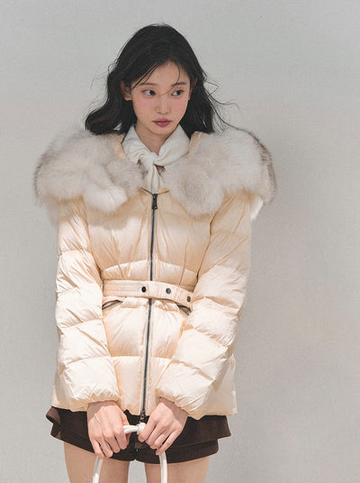 Fur Thickened Warm Down Jacket DIA0701