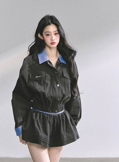 British Urban Workwear Jacket/Short Skirt DIA0571