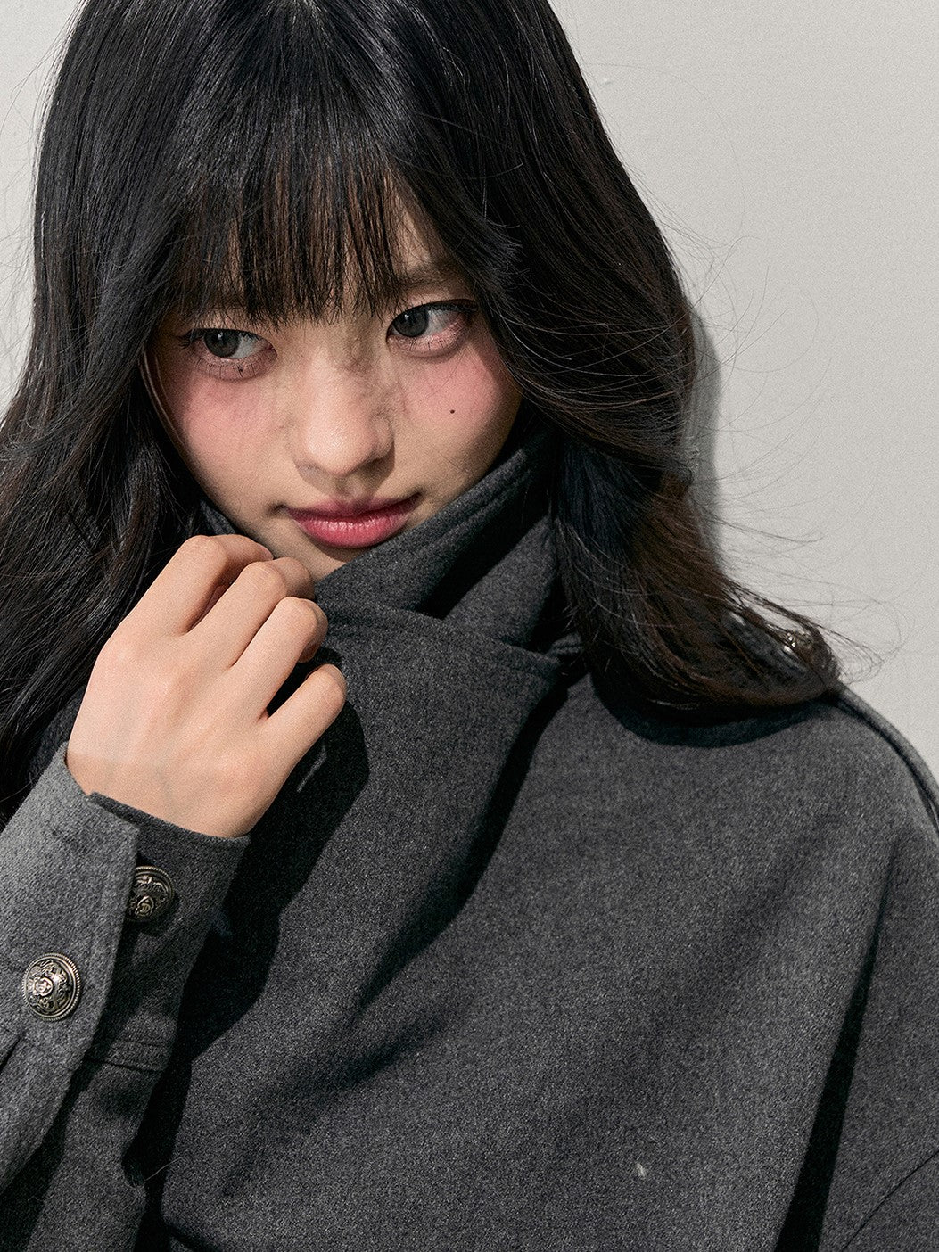 Grey Hepburn Style Belt Coat/Skirt DIA0711