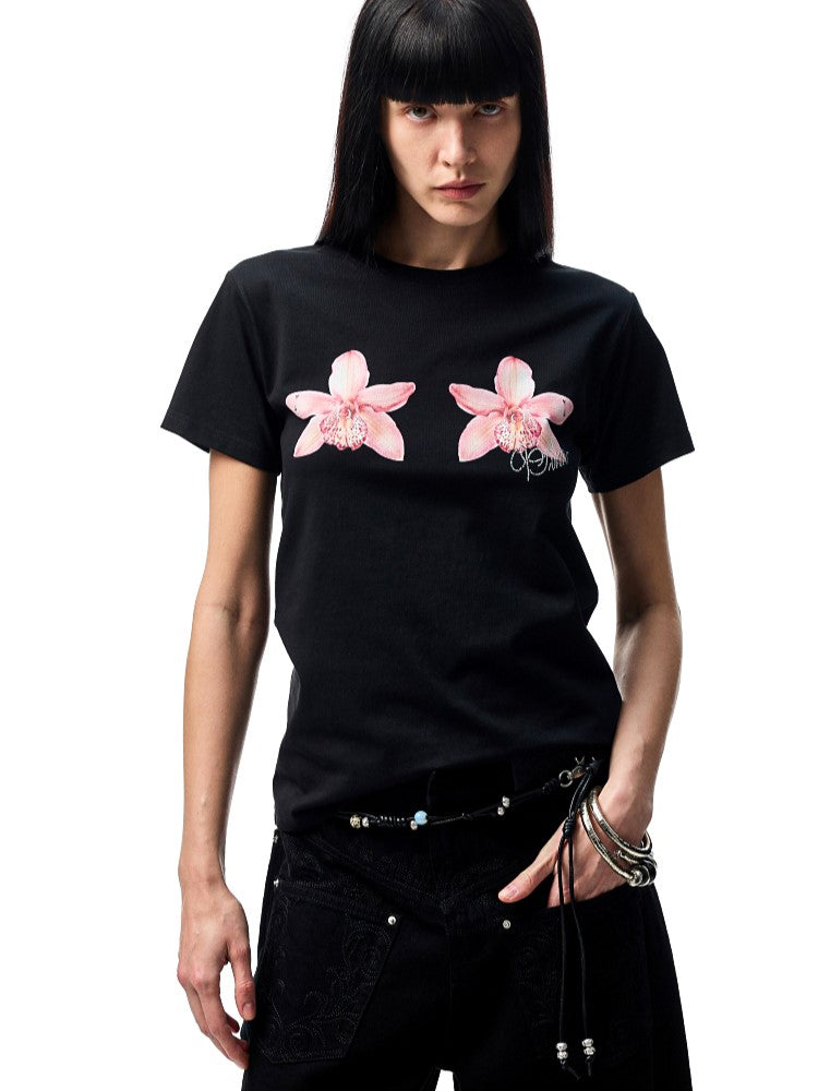 Print Loose Short-Sleeve T-Shirt JIN0003