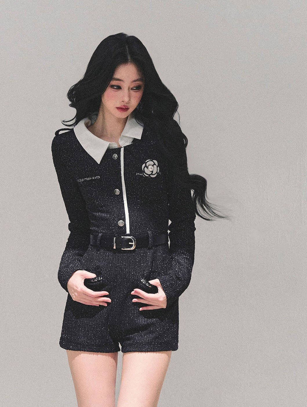 Luxurious Style Flower Decorated Jumpsuit DIA0684