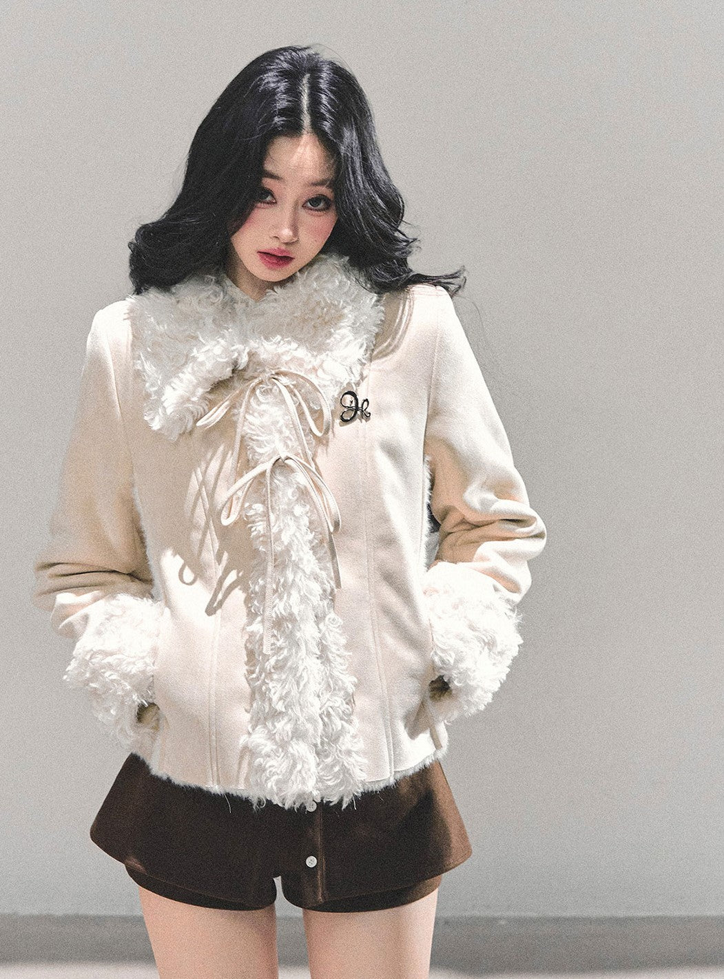French-style Shearling Plush Cotton Jacket DIA0670
