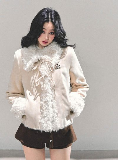French-style Shearling Plush Cotton Jacket DIA0670