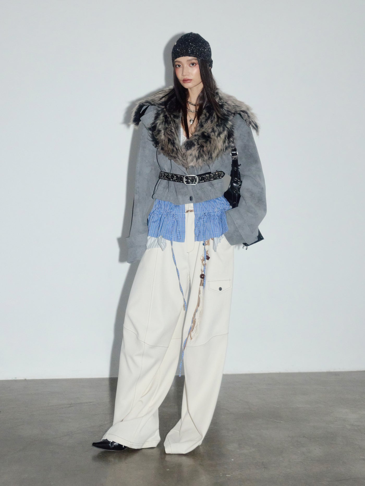 Faux Two-Piece Detachable Hem Jacket JNY0271