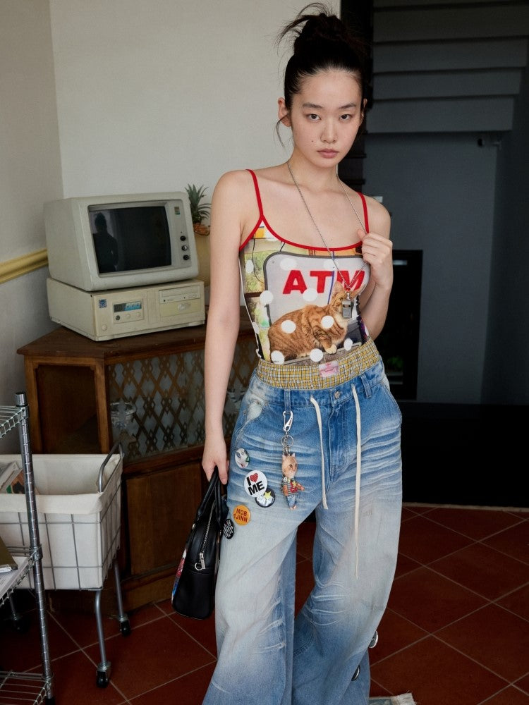 Animal Print Polka Dot Camisole JIN0033