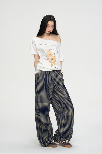 American Retro Plaid Pants PUN0066