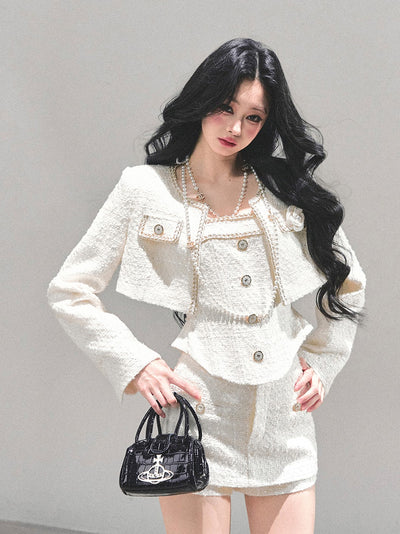 Luxurious Style Short Jacket/Top/Shorts DIA0667